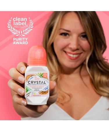 Buy Crystal Deodorant Essence Roll-On 2.25oz Coconut Vanilla (3 Pack) | Natural Long-lasting and Eco-friendly | Shop Internationally - Buy Online on GoSupps.com