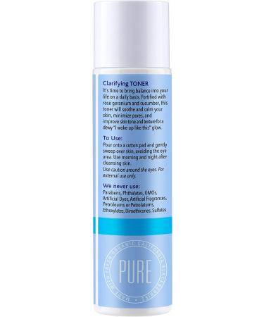 California Pure Naturals Clarifying Toner - Brightening Anti-Aging with Vegan Hyaluronic Acid & Antioxidants for Sensitive Skin - 5 oz - Buy Online on GoSupps.com