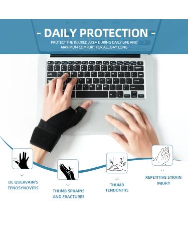 Compression Reversible Thumb & Wrist Stabilizer Splint - Pain Relief for Thumb Trigger Finger & Carpal Tunnel - Lightweight & Breathable - One Size Left - Buy Online on GoSupps.com