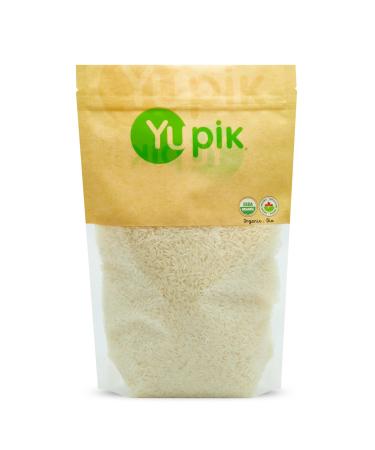 Yupik Organic White Jasmine Rice Long Grains 1 kg Non-GMO Vegan Gluten-Free Kosher Wheat-Free Salt-Free Easy Preparation Ideal for Recipes Side Dishes Salads & More 1 kg (Pack of 1)
