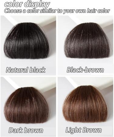 Bangs Hair Clip Natural Synthetic Hair Flat Bangs/Fringe Mini Fake Hair Bangs Fashion One Pieces Clip-in Air Bangs Hair Extension For Women Bangs Clip in Hair (Color : Deep brown) - Buy Online on GoSupps.com