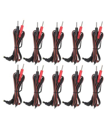 Pack of 10 TENS cables 2 mm Tens electrode connection cable Tens connection cable Flexible connection cable for TENS devices