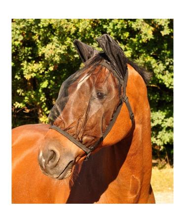 WALDHAUSEN fly mask Basic with ear protection black (with ears) PON Pony black