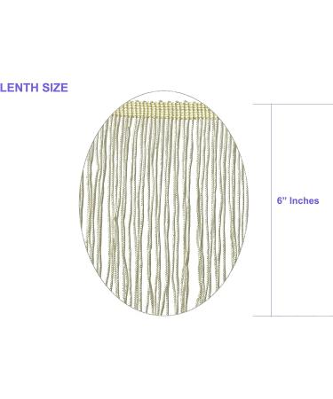 6 Long Chainette Fringe Thread Yarn Tassel Trim Braid - 5 Yards, Ivory Cream - for Crafts, Sewing, Decor - Buy Online on GoSupps.com