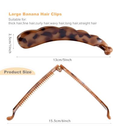 6 Pieces Large Banana Hair Clips for Women Ponytail Holder Banana Clips for Fine Thick Hair 6 Multi Colors C - Buy Online on GoSupps.com
