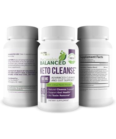Keto Cleanse - Pro Complete Balanced Gut Support & Detox | All Natural Formula for Toxin Removal & Optimal Digestion - Buy Online on GoSupps.com