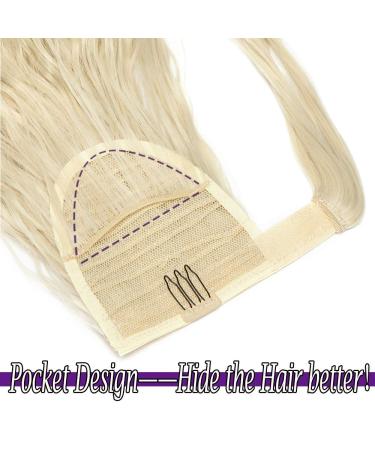 Ponytail Extensions - Clip-In Corn Wave Hair Parts | Cheap Real Hair 20 (50cm) 90g #BleichBlonde & #Blonde-1 - Buy Online on GoSupps.com