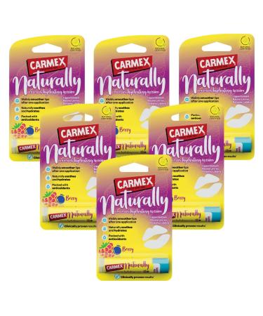 Carmex Carmex Moisturizing and Protective Lip Balm for Dry and Cracked Lips with Sun Protection (6 units berries)
