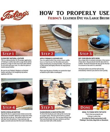 Fiebing's Leather Dye - Alcohol Based Permanent Leather Dye - 4 oz 4 Fl OZ Black - Buy Online on GoSupps.com