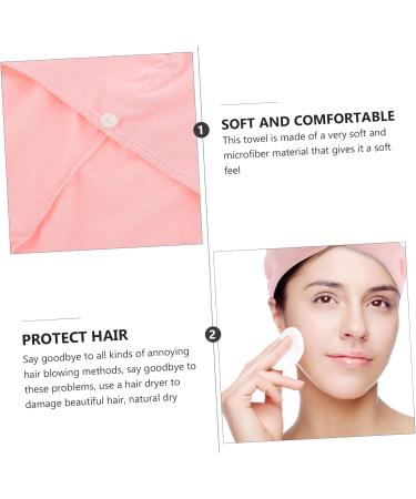Quick Dry Pink Hair Drying Cap | Healeved Thick Bathing Turban | International Shipping Available - Buy Online on GoSupps.com