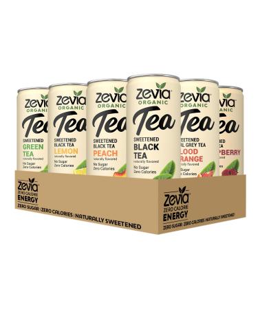 Zevia Organic Sugar Free Iced Tea 12 oz Cans, Tea Time Variety Pack (Pack of 12) - Buy Online on GoSupps.com