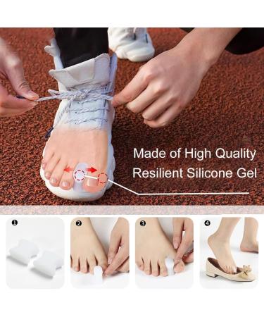 Soft Toe Separator & Gel Toe Caps - 8 Pack Hallux Valgus Spreader for Optimal Toe Protection & Correction - Buy Online on GoSupps.com