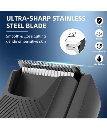 VIKICON Beard Trimmer for Men Electric Hair & Stubble Clipper 40 Length Settings Rechargeable Facial Trimmers w/2 Combs Professional Self Sharpening Blades 150 min Cordless Usage Gift for Men - Buy Online on GoSupps.com