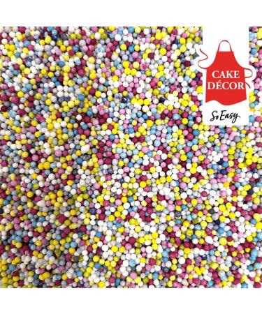 Cake D cor 1kg Hundreds and Thousands Sprinkles | Bulk Rainbow Sprinkles 1kg | Rainbow Nonpareils for Cakes Ice Cream & Bakes | 100s and 1000s Sprinkles (Hundreds) - Buy Online on GoSupps.com