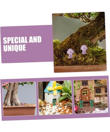 BESPORTBLE 2pcs Crystal Mushroom Mushrooms Dollhouse Mushroom Stone Decor for Flowerpot Crystal Stone Decorate - Buy Online on GoSupps.com
