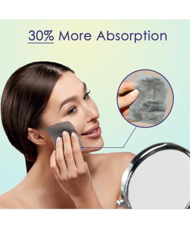 Tametrix Natural Bamboo Charcoal Oil Absorbing Sheets - 105 Count for Oily Skin - Makeup Friendly Blotting Paper - Facial Skin Care Essential - Buy Online on GoSupps.com