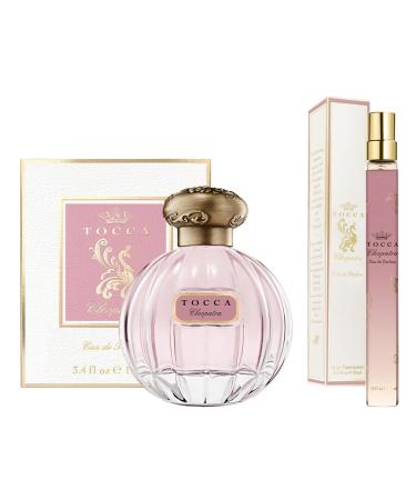 Tocca Cleopatra Perfume Set for Women 100 ml (3.38 oz) + 10 ml (0.34 oz) - Warm Floral Grapefruit Jasmine Vanilla Musk ($172 Value) 3.72 Fl Oz (Pack of 1)