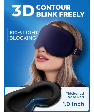 3D Gel Cooling Eye Mask for Sleeping | Cold Eye Compress for Migraine Relief | Weighted Blackout Mask for Puffy & Dry Eyes - Blue - Buy Online on GoSupps.com