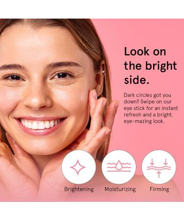 Grace & Stella Under Eye Brightener Stick - Caffeine Eye Balm for Dark Circles & Fine Lines Firming Peptides & Niacinamide Vegan & Cruelty-Free - 0.13 Oz - Buy Online on GoSupps.com