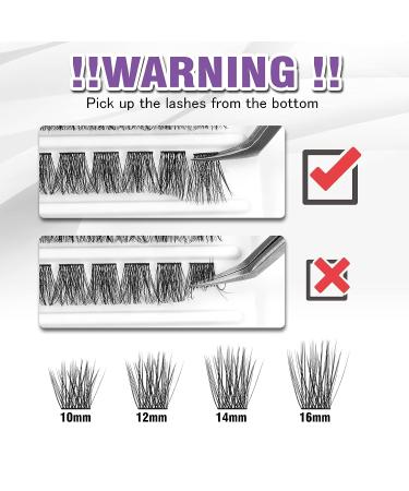 FLOMAZE 120 Cluster Lash Extensions - DIY Individual False Eyelashes for Natural Glamour Look (12mm) - Buy Online on GoSupps.com