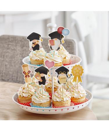 CHEERYMAIGC Graduation Cupcake Toppers 13 Pcs Class of 2024 Cake Toppers Graduation Cake Decoration for 2024 Graduation Party Supplies A4BYZRCP - Buy Online on GoSupps.com