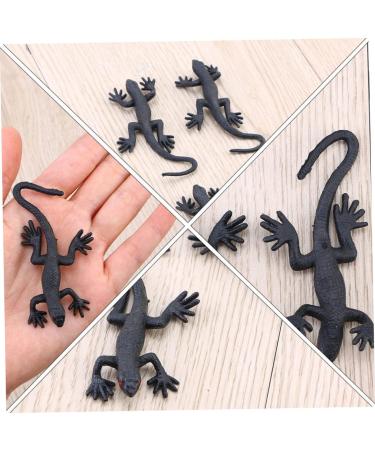 Feltelectr 10-Pack Halloween Gecko Toys - Creepy Simulation Gifts & Decor | Black 3.5x8cm Models for Spooky Fun - Buy Online on GoSupps.com