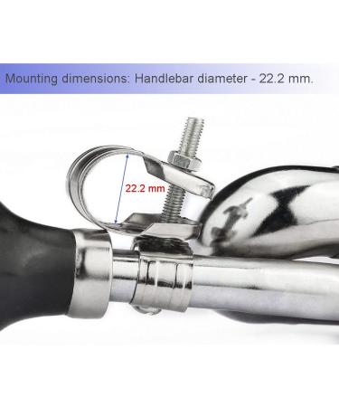Classic Retro Clown Horn | Kids Bike Horn | Vintage Metal Twist Loudspeaker Siren for Vehicles & Bicycles - Silver - Buy Online on GoSupps.com