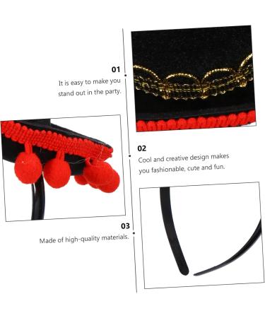 MUSISALY Carnival Headdress Hair Bands Mexico Headwear Headbands for Men Ball Fringe Sombrero Hats Cinco De Mayo Party Hats Mexican Party Hats Hair Hoop Men Hair Band Man Straw Hat Hairball 15 7cm Black - Buy Online on GoSupps.com