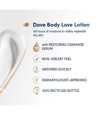 Dove Body Lotion Set with Ceramide Serum - Fragrance-Free Moisturizer for Sensitive & Extremely Dry Skin 2 Piece Set (13.5 Oz Each - Buy Online on GoSupps.com