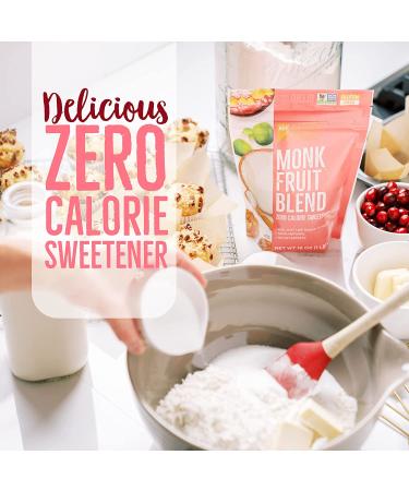 BetterBody Foods Monk Fruit Sweetener Blend | Zero Calorie Raw Cane Sugar Substitute for Keto Diet | 1lb Bag - Buy Online on GoSupps.com
