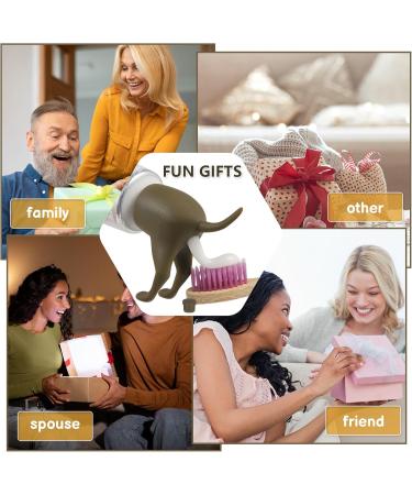 Apricitie 3-Piece Kack Set with Toothpaste Attachment - Creative Dispenser Caps & Funny Dog-Themed Bathroom Accessories - Buy Online on GoSupps.com