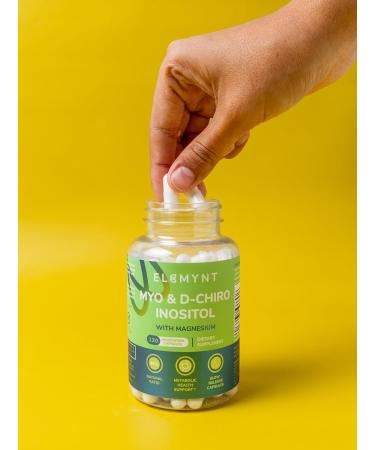 ELEMYNT Inositol Supplements Myo-Inositol & D-Chiro Inositol with Magnesium Citrate 40:1 Ratio Hormonal & Reproductive Health Support for Women Vegan Non-GMO 120 Capsules (30-Day Supply) - Buy Online on GoSupps.com