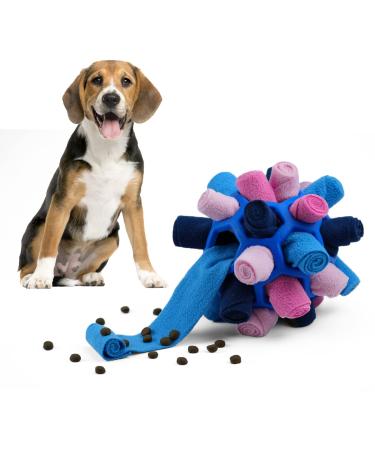 Larimuer sniffing ball for dogs sniffing car sniffing toys interactive dog toys portable pets snuffle ball toy for small medium -sized dogs pet (royal blue)