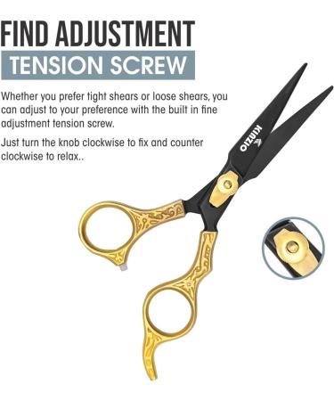 KINZIO Professional Hair Scissor - Stainless Steel Hair Cutting Shears for Salon Barbers - 6 inch - Buy Online on GoSupps.com