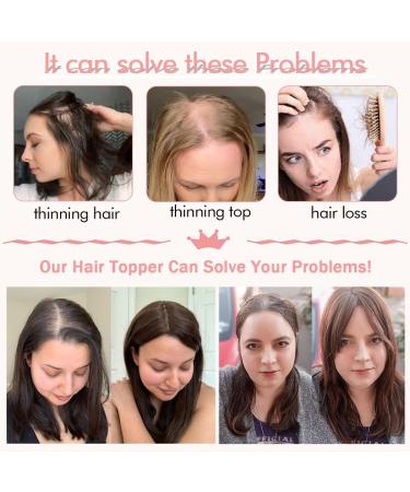 18 Ombre Brown Blonde Hair Topper for Women - Natural Straight Hair Piece for Thinning Hair - Extra Volume, Super Soft Feel - Buy Online on GoSupps.com