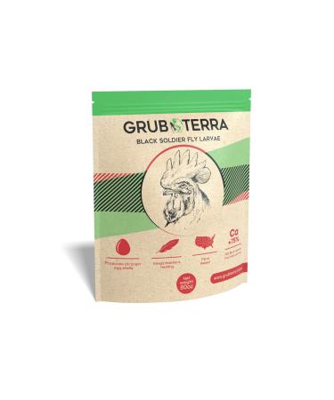 GrubTerra Natural Healthy Chicken Treats, Black Soldier Fly Larvae Made in USA and Canada, for Chicken, Ducks, and Wild Birds, 75x More Calcium Than Dried Mealworms 5 Pound (Pack of 1)