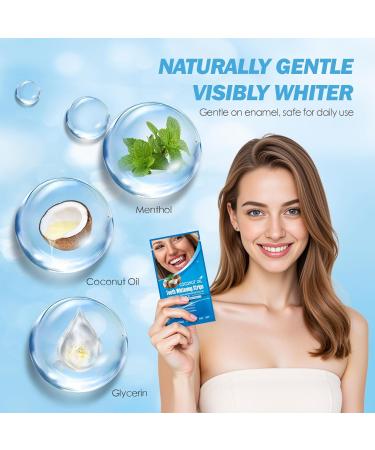 Teeth whitening teeth whitening 21 days 42 strips teeth whitening with natural coconut formula whitening strips for white teeth whitening with tooth melt protection - Buy Online on GoSupps.com