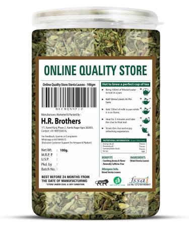 Online Quality Store Stevia Leaves 100g Zero Calorie Stevia Leaves Whole sheet - Buy Online on GoSupps.com