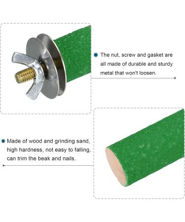 PATICIL 1.1x9.8 Bird Paw Wood Perch Stand - Ideal Cage Accessory for Small Birds Parrots & Budgies - Green - Buy Online on GoSupps.com