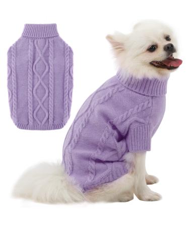 Pet cat dog sweater winter warm dog jacket vest pet sweater puppy sweater dog sweater small dogs chihuahua doggie purple xxl xxl purple