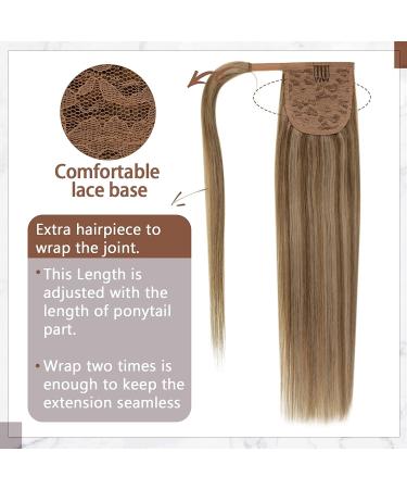 Runature 45cm Real Hair Braid Extensions - Blonde Highlight Ponytail 80g Human Hair #10P16 - Buy Online on GoSupps.com