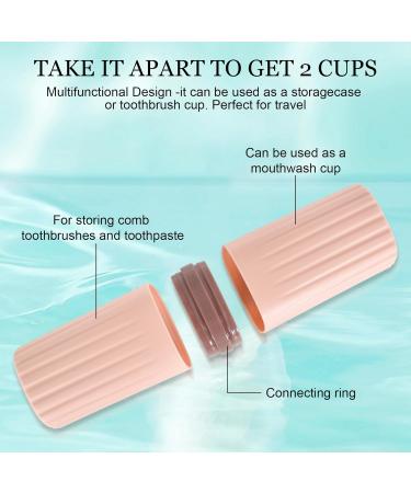 Travel Toothbrush Case Set - Portable Plastic Etui for Camping Hiking & Business Trips (White & Pink) - 2 Pack - Buy Online on GoSupps.com