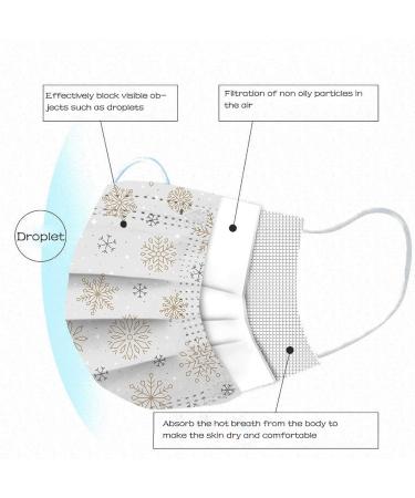 AMDOLE 10-Piece Disposable Christmas Masks for Adults - Breathable Colorful Patterns | 3-Layer Face Protection & Multifunctional Cloth Scarves - Buy Online on GoSupps.com