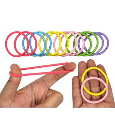 12 PCS 3mm Elastic Hair Bands - No Metal Gentle Ponytail Holders for Women, Men, Girls, Kids - Multi-Colored Hair Ties - Buy Online on GoSupps.com