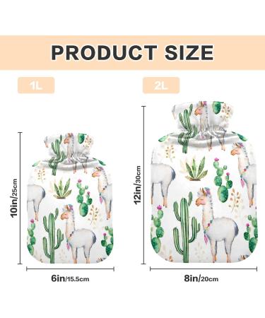 Watercolor Heat Bottle - Cactus Llama & Alpaca Design | 2L Heat Pillow for Pain Relief & Pregnancy Warmth - Buy Online on GoSupps.com