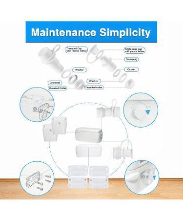 Cooler Replacement Parts Kit - Hinges, Drain Plug, Latches & Screws Combo - Buy Online on GoSupps.com
