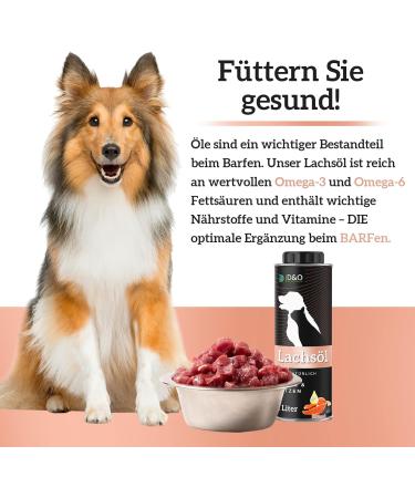 100% Natural Norwegian Salmon Oil for Dogs & Cats | Omega 3 & 6 | Premium Fish Oil - 1L - Buy Online on GoSupps.com