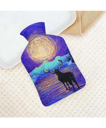 Starry Sky Deer Hot Water Bottle | Plush Hand Warmer for Adults & Kids | 26.5x15.3cm | International Shipping - Buy Online on GoSupps.com