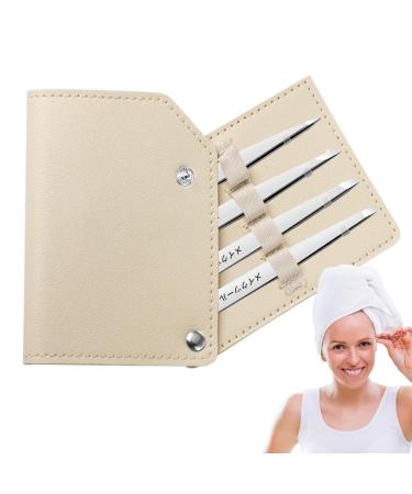 Ey brow's tweezers eyebrow cutter |Beauty Fine Hairs Puller Metal and Brauen Hair tweezers- Beauty Fine Hairs Puller eyebrow shear set pearl tools beige