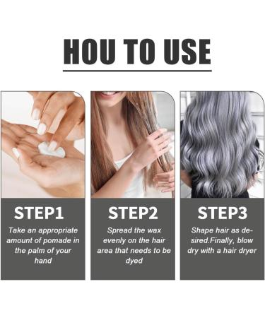 Temporary Natural Hair | Coloring Mud Hair Wax Color | Hairstyle Cream Color Wax | Hair Color Wax | Color Hair Wax Temporary | Versatile Hair Color Wax wax for men's hair (White 30ml) - Buy Online on GoSupps.com